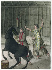 Un chaman bannissant les mauvais esprits d