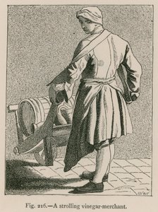 Un marchand de vinaigre ambulant - French School