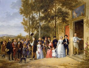 Un mariage au Coeur Volant, Louveciennes, vers 1850 - French School