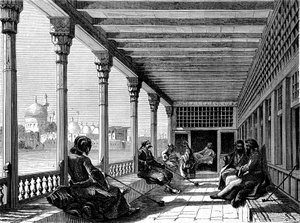 Un café sur les rives du Tigre, Bagdad - French School