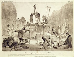 A ceux qui ses présentes verront, salut!, planches 406 et 407, no.194, La Caricature, imprimé par Delaunois - French School