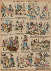 Un clown parmi les Amérindiens - French School