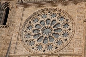 Vue extérieure de la rosace ouest