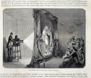Une scène de fantasmagorie par projection - dans "Magasin pittoresque" - French School
