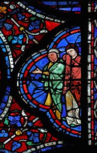 Un groupe de femmes témoins de la mort de la Vierge - French School