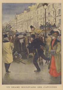 Un meurtre sur le boulevard des Capucines, Paris - French School