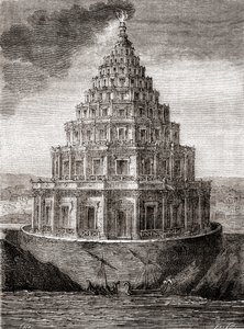 Une représentation imaginaire du XIXe siècle du Phare d