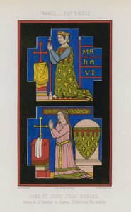 Une noble femme et une jeune noble - French School