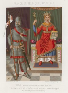 Une reine et un chevalier - French School
