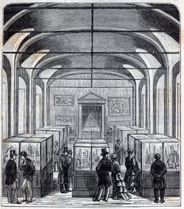 Une salle du Conservatoire des Arts et Métiers au 19e siècle - Gravure dans « Les sciences mises à la portée de tous - physique et chimie » par Alexis Clerc - Fin du 19e siècle. Collection privée.