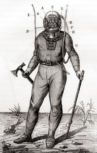 Un scaphandre standard breveté par Joseph-Martin Cabirol en 1855, de 