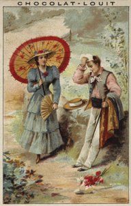 Une promenade par une journée chaude - French School