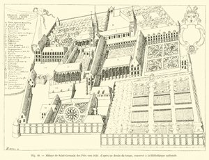 Abbaye de Saint-Germain des Prés vers 1630, d