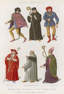 Abbé, le héraut en chef, cardinal, chanoine et évêque - French School