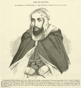 Abd-el-Kader, Sa Famille, Son Enfance, Son Election Comme Sultan des Arabes (engraving) - French School