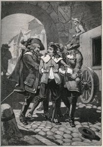 Enlèvement de Johann Friedrich Böttger (1591-1624) par les soldats de Frédéric-Auguste de Saxe, dit « le Fort » - French School