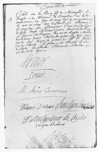 Acte de baptême de Charles, Duc de Berry - French School