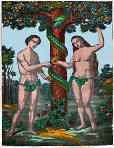 Adam et Ève (gravure, vers 1880)