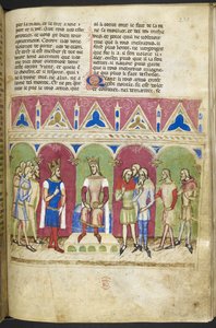 Add. MS 12228, f.223, Roman du Roy Meliadus de Leonnoys, c.1352 (parchemin) - French School