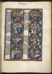Add MS Harley 1527, f.105r, miniatures de la Bible moralisée - French School