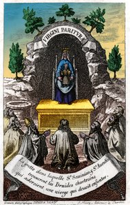 Adoration de la Vierge Marie (gravure, vers 1850) - French School