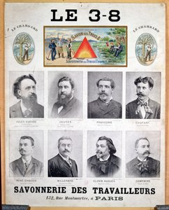 Publicité pour le savon marque 3x8, fin du XIXe siècle - French School