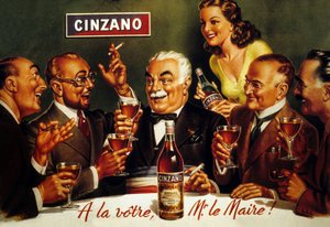 Publicité pour Cinzano Blanc - French School