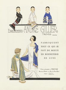 Advertisement for Etablissements Andre Gillier , pub 1920