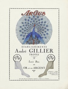 Advertisement for Etablissements Andre Gillier , pub 1924 (pochoir print) - French School