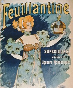 Publicité pour Feuillantine, supérieure à toutes les autres liqueurs monastiques - French School