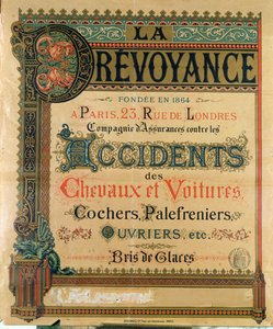 Publicité pour La Prévoyance, compagnie d