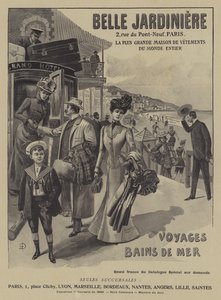 Publicité pour le magasin de vêtements Belle Jardinière, Paris - French School