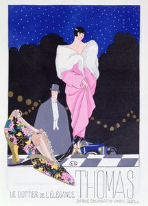 Publicité pour le cordonnier Thomas du magazine de mode Art-Gout-Beaute, 1924 - French School