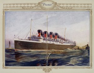 Prospectus publicitaire du paquebot « France », XXe siècle - French School
