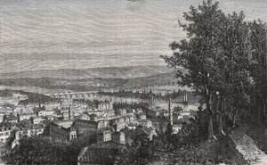 Agen - Lot-et-Garonne - gravure dans "La France illustrée: géographie, histoire, administration statistique" par V.A. Malt-Brown. 1884 - French School