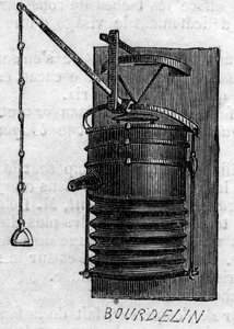 Machine agricole : un soufflet de forge présenté au concours agricole de Paris en 1860. Gravure dans « Le Monde Illustré » n°172 du 28 juillet 1860 - French School