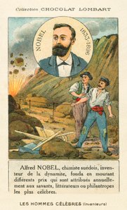Alfred Nobel, chimiste et industriel suédois qui a inventé la dynamite - French School