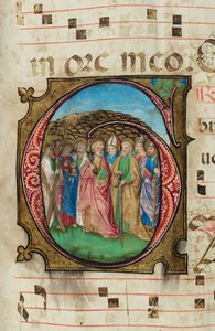 Tous les Saints, Graduel, f.85 (encre, tempera et feuille d