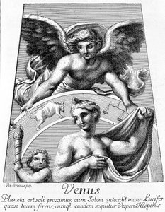 Allégorie de la planète Vénus - dans « Les terres du ciel » par Camille Flammarion, éd. Marpon & Flammarion, Paris - French School