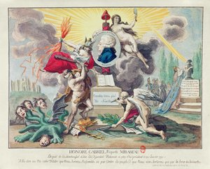 Allégorie de la mort de Mirabeau. 1791 - French School