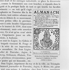 Almanach réalisé par Michel de Nostradame (Nostradamus) (1503-66) 1715 - French School