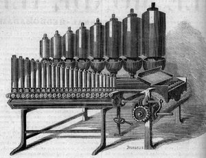 Orgue à vapeur américain. Gravure dans « Le Monde Illustré » n°146 du 28 janvier 1860. - French School
