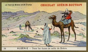 Parmi les dunes de sable de Biskra, Algérie - French School