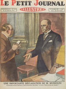 Une déclaration importante de Benito Mussolini, Le Petit Journal, 25 décembre 1927