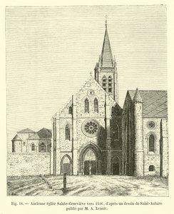 Ancienne église Sainte-Geneviève vers 1516, d