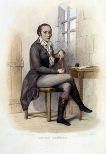 André Chénier (1762-1794), poète français, à la Conciergerie - dans « Le Plutarque français », éd. Mennechet