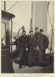 Andrée et ses compagnons de voyage, à bord du Svensksund - French School