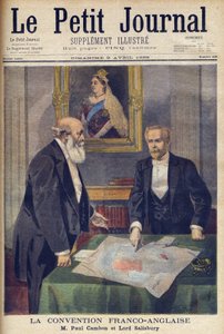 Convention anglo-française signée à Londres par Paul Cambon (1843-1924) et Lord Salisbury (1830-1904) de 