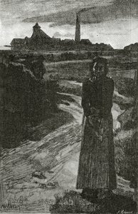 Anzin, 19e siècle (gravure en noir et blanc) - French School