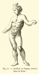 Apollon, en bronze, trouve dans la Seine (engraving)